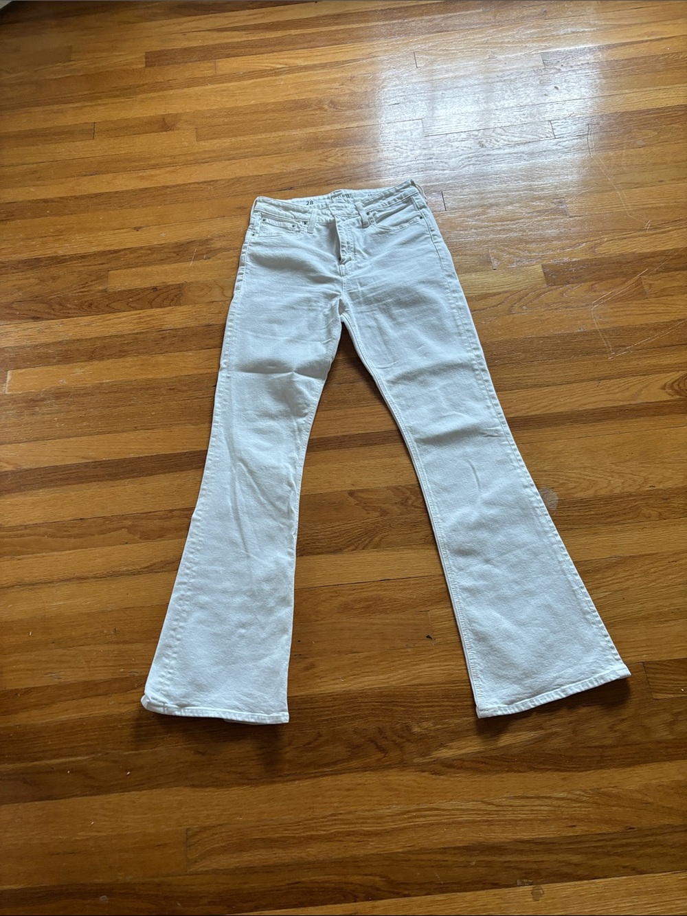 J. Crew White Flare Jeans
